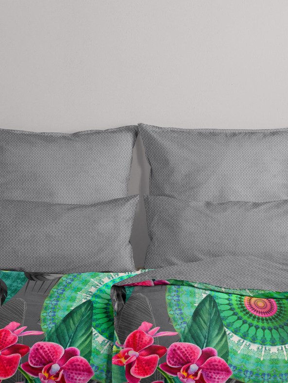 HIP Siva dvostrana plahta s uzorkom HIP Thirze 140 x 200 cm -