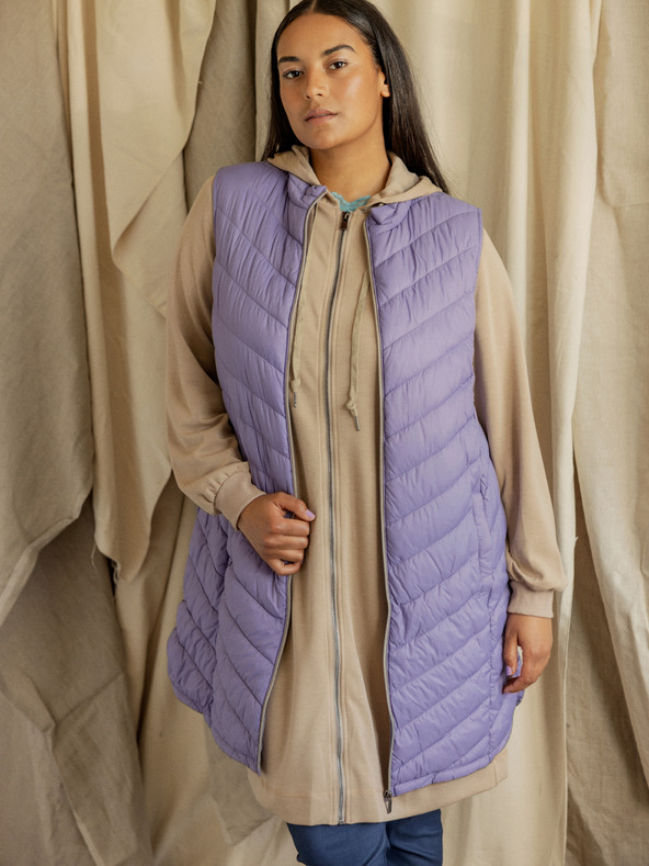 Fransa Ljubičasti ženski prošiveni prsluk Fransa