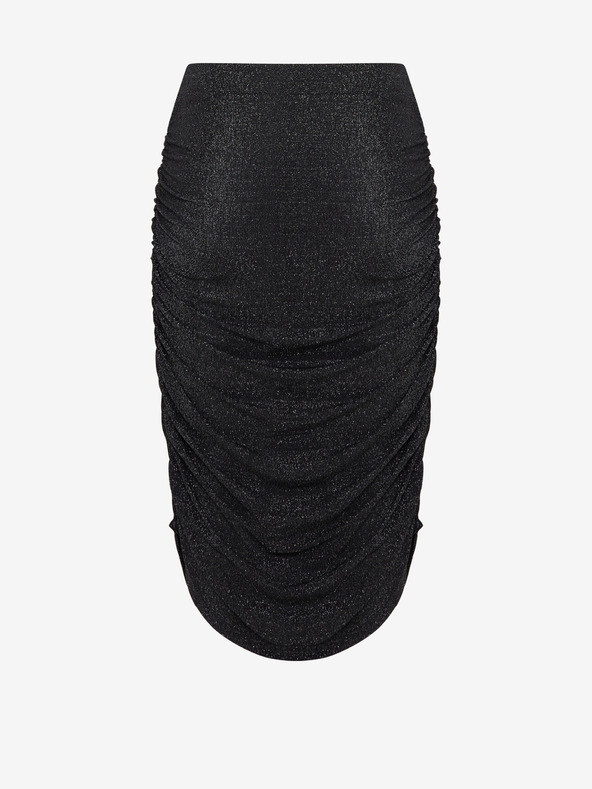 Fransa Crna ženska plašt suknja s metalik vlaknima Fransa